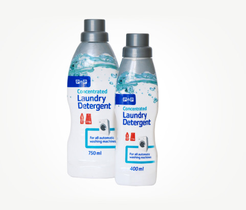 750ml and 400ml No Name Concentrated Liquid Detergent Bottle with Dosage Cap (HDPE) - Exclusive